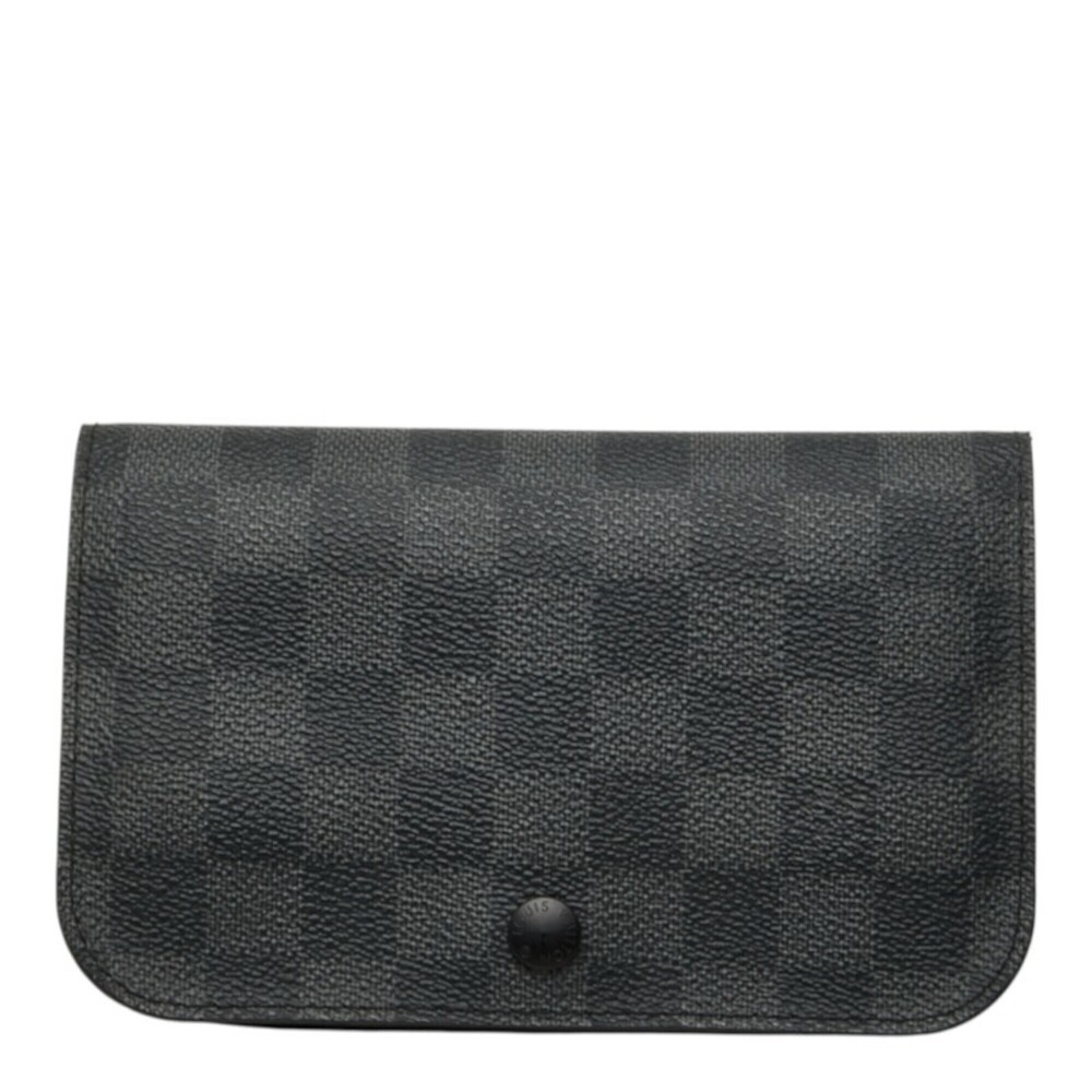 Louis Vuitton Damier Graphite Ceinture Pochette Homme Handbag Pouch M6837U Bl...